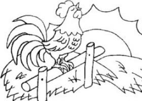 Gallo di carta fai da te per bambini. Stencil di gallo da disegnare sulla finestra.